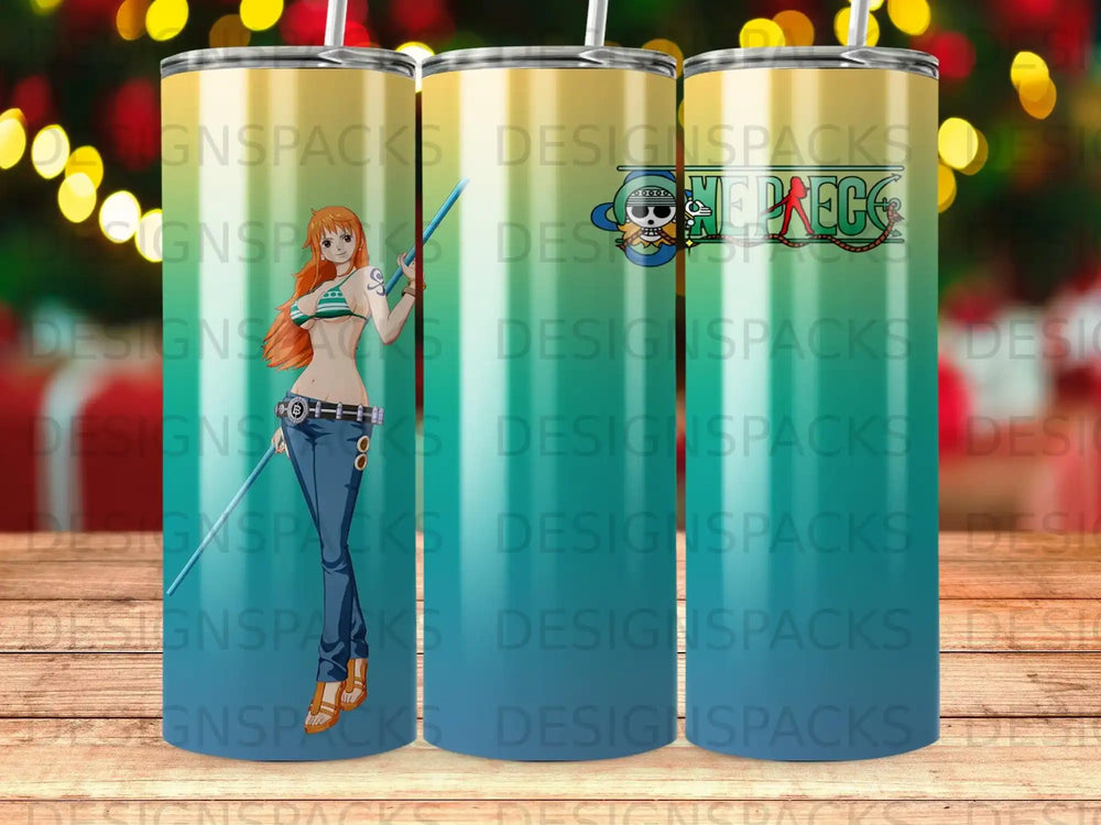 Nami One Piece Character Gradient Design Tumbler product type