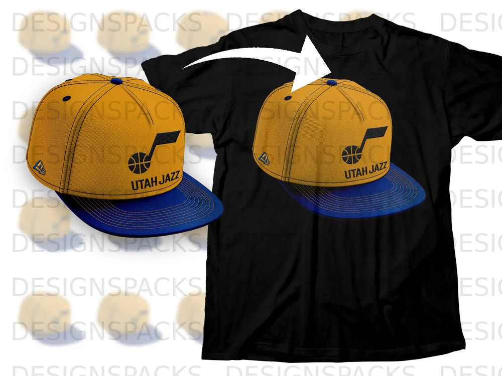 Utah Jazz Hat and Shirt Bundle Perfect Fan Apparel