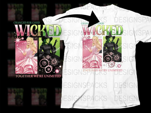 Wicked Musical Inspired T-Shirt, Broadway Show Fan Merchandise, Glinda and Elphaba Graphic Tee