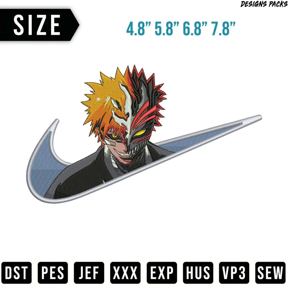 Ichigo Kurosaki with Nike logo, available in multiple sizes and formats.