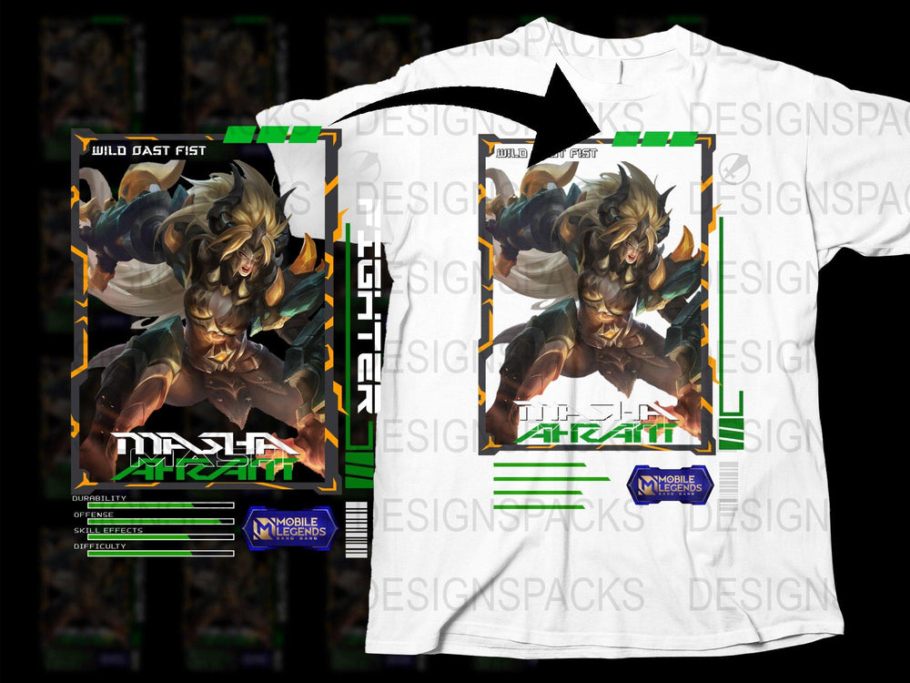 Mobile Legends Graphic T-Shirt, Wild Cast Fist Aldous Design, Gaming Apparel, Unisex Tee