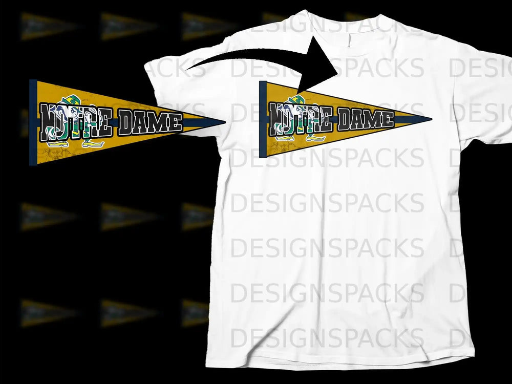Notre Dame Logo Banner Graphic Tee