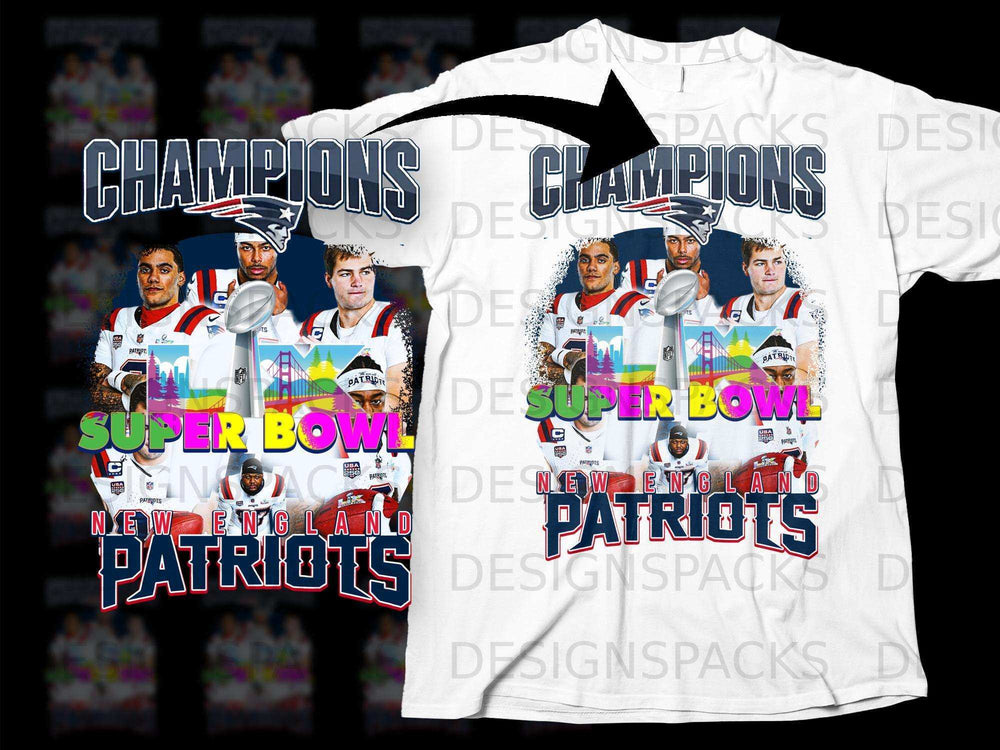 New England Patriots Champions Super Bowl T-Shirt