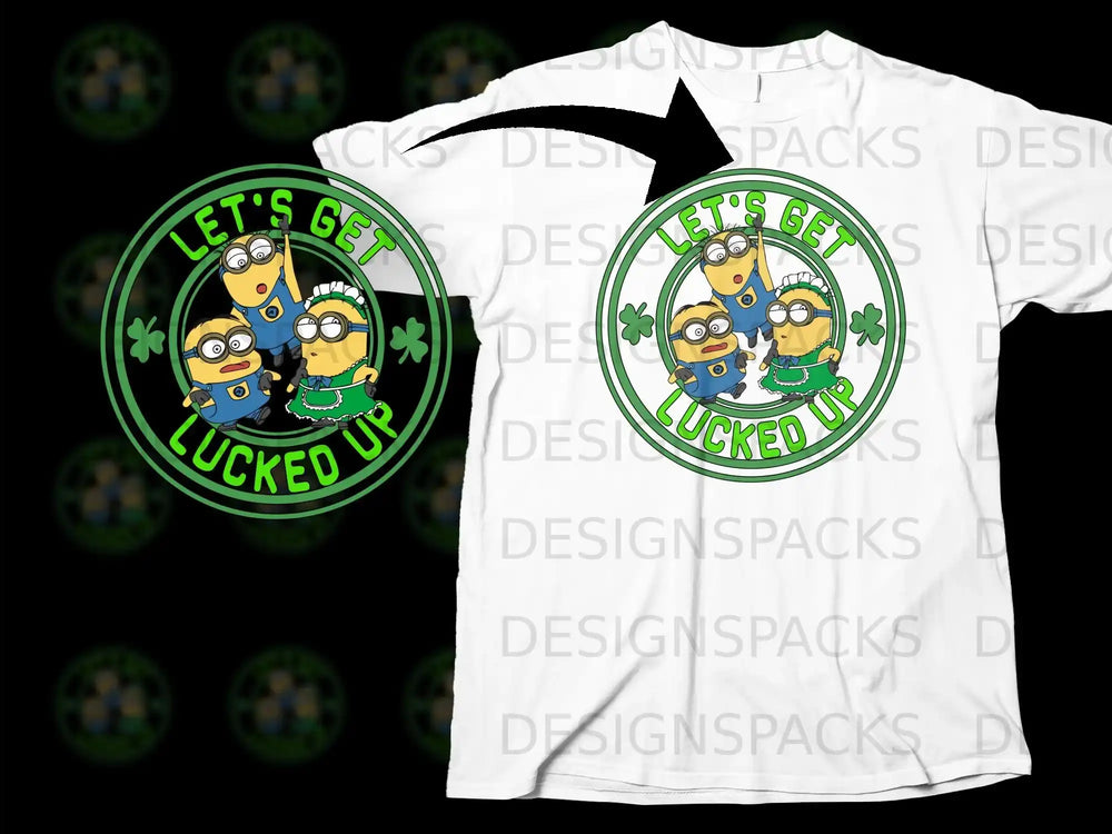 Funny Minions St Patricks Day Lets Get Lucked Up Shamrocks product type