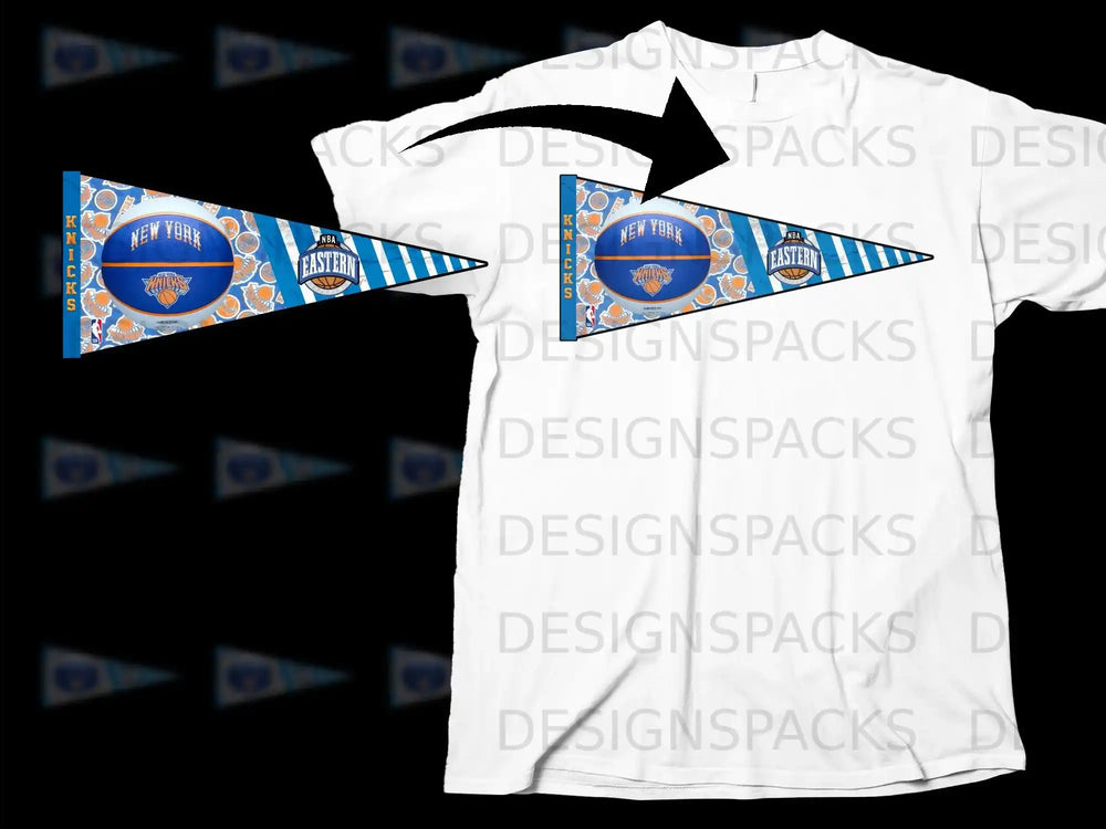 New York Knicks NBA Eastern Division Pennant T-Shirt
