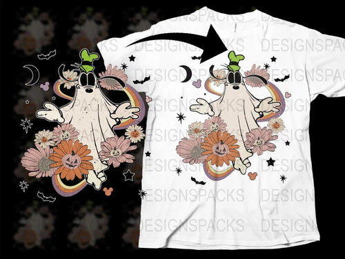 Whimsical Cow and Flowers Graphic T-Shirt, Cute Farm Animal Print, Daisy and Rainbow Design, Unisex Fashion Tee