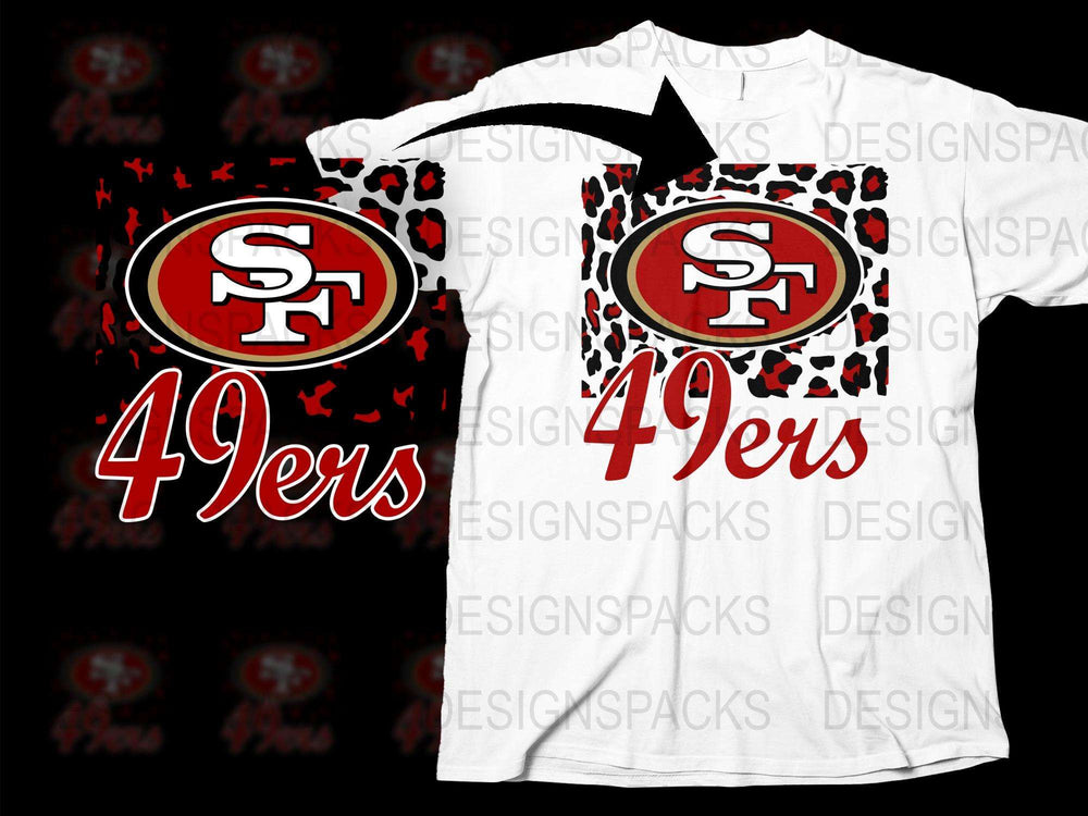 San Francisco 49ers T-Shirt, NFL Team Logo, Red and White, Vintage Sports Tee, Football Fan Apparel
