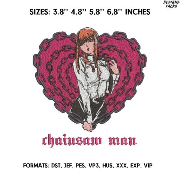 Chainsaw Man Makima Embroidery Design File/ Makima Demon Chainsaw Man Anime Embroidery Design/ Machine  Design Pes Dst