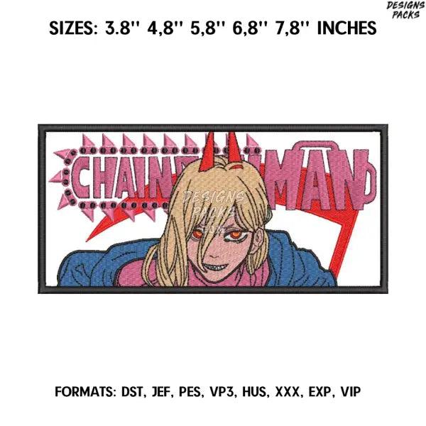 Chainsaw Man Power Embroidery Design File/ Power Chainsaw Man Anime Embroidery Design/ Machine  Design Pes Dst