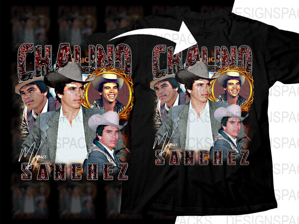 Chalino Sánchez Vintage Music Star Bootleg Graphic Print Png Digital Download