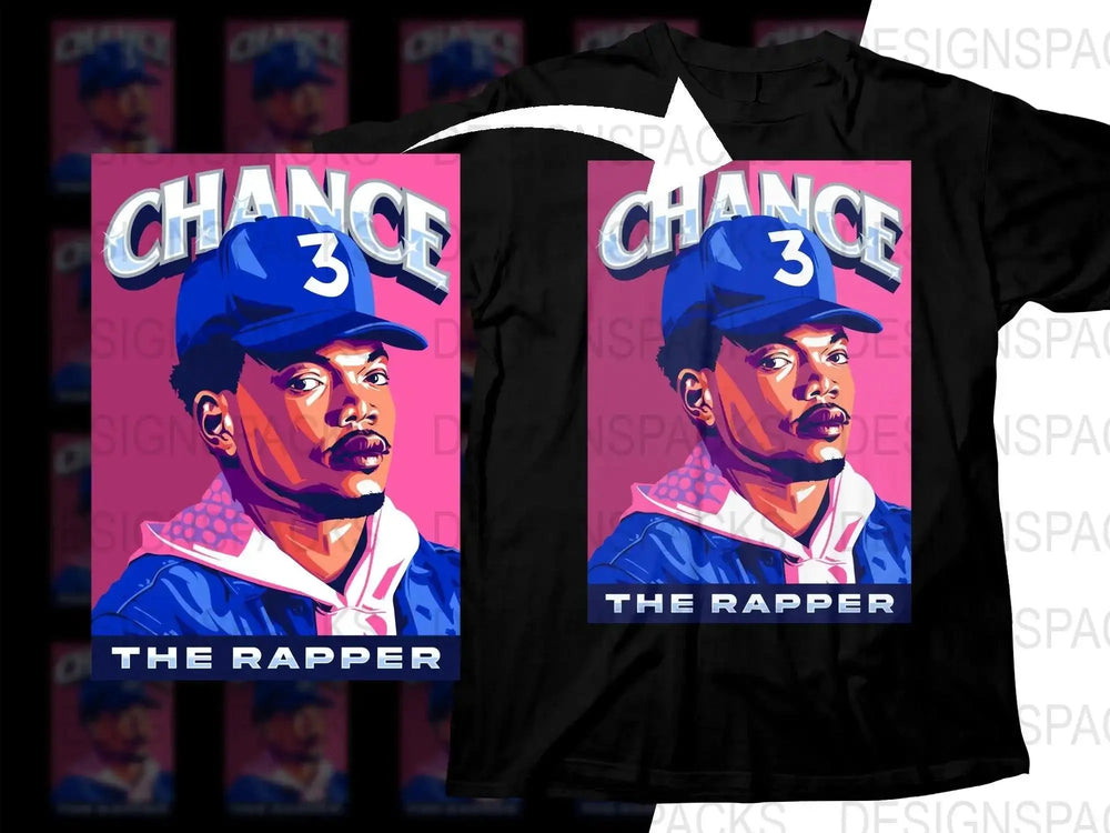 Chance The Rapper Fan Art Colorful Pop Art Style Png Digital Download