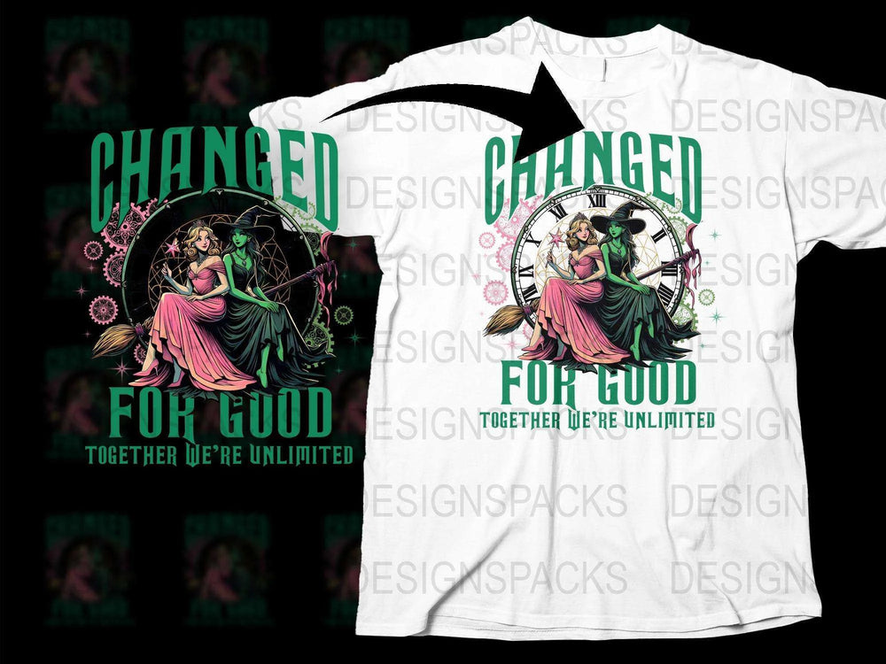 Changed For Good T-Shirt, Musical Theater Inspired Tee, Wicked Graphic Shirt, Broadway Fan Gift, Unisex Cotton Top