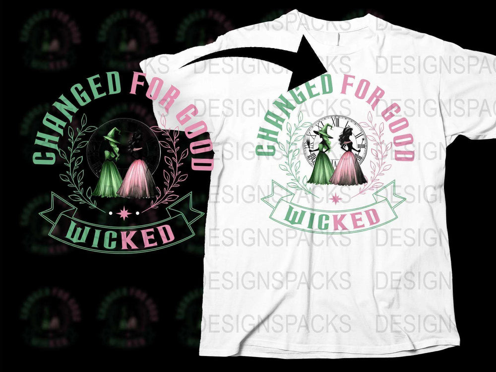 Wicked Broadway Musical Inspired T-Shirt, Changed For Good Quote, Theater Fan Gift, Unisex Graphic Tee