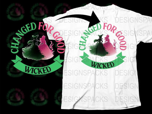 Wicked Inspired T-Shirt, Changed For Good Quote, Broadway Musical Fan Tee, Unisex Graphic Shirt