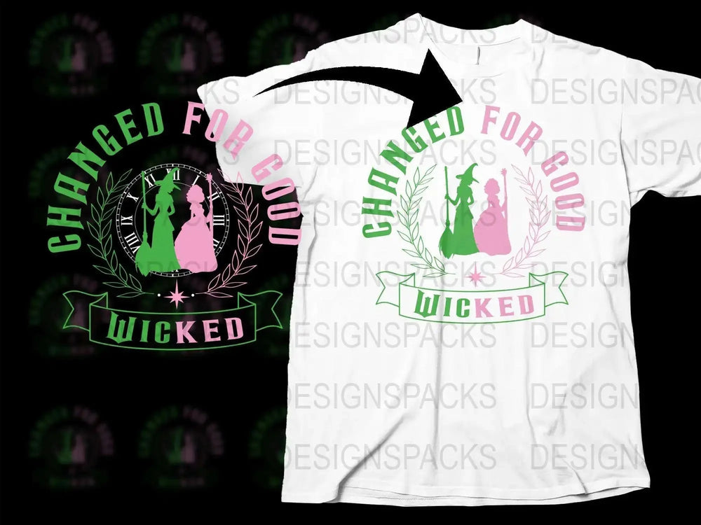 Wicked Musical Inspired T-Shirt, Changed For Good Quote, Broadway Fan Gift, Unisex Graphic Tee