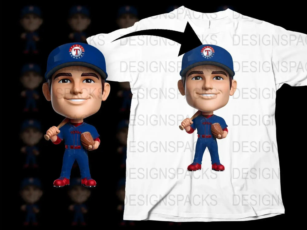 Cheer On Texas Rangers with Official MLB Png Digital Download