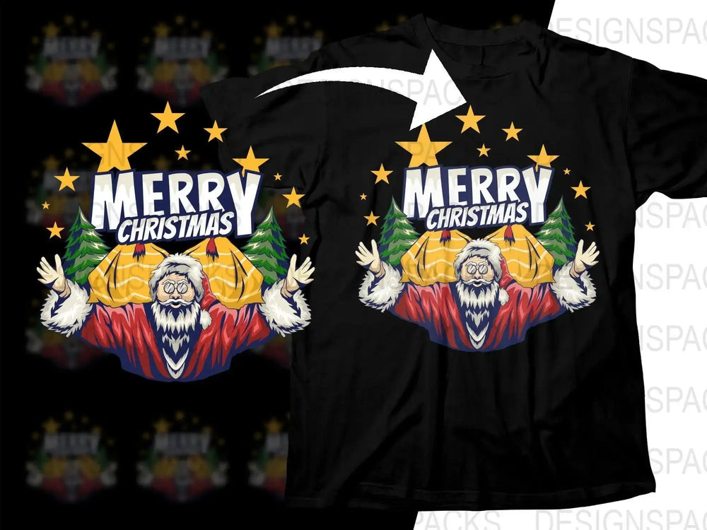 Cheerful Santa Claus Merry Christmas Png Digital Download