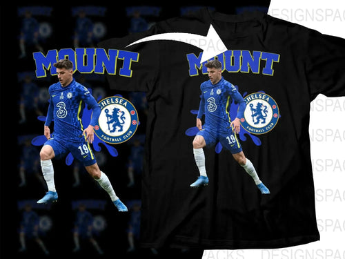 Chelsea Football Club Mason Mount Graphic Tee Soccer Png Digital Download
