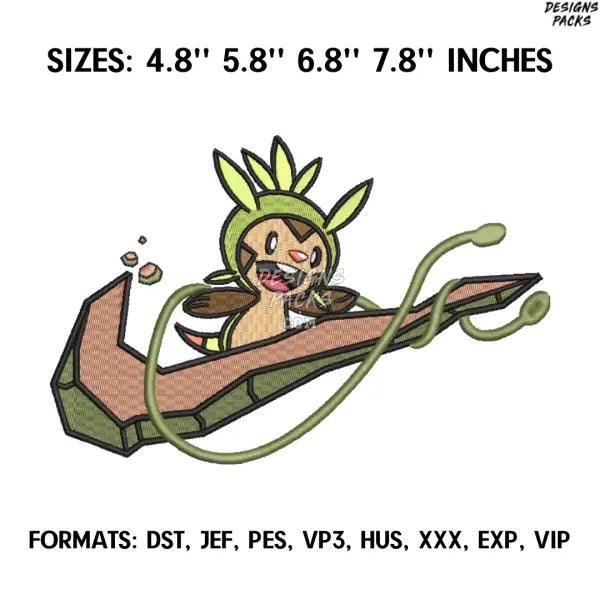 Chespin Embroidery Design File, Pokemon Anime Embroidery Design, Machine Enbroidery Anime Pes Design Brother