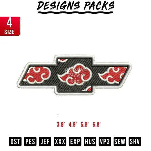 Chevrolet akatsuki cloud Embroidery Design 
