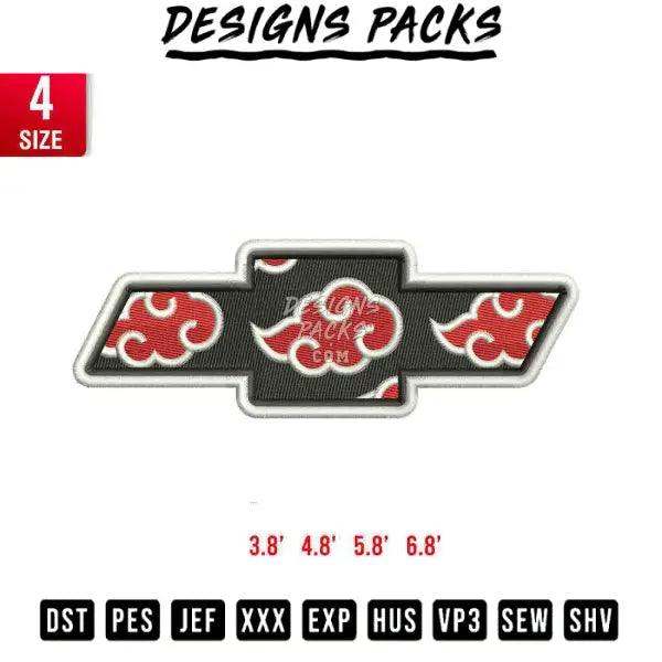 Chevrolet akatsuki cloud Embroidery Design 
