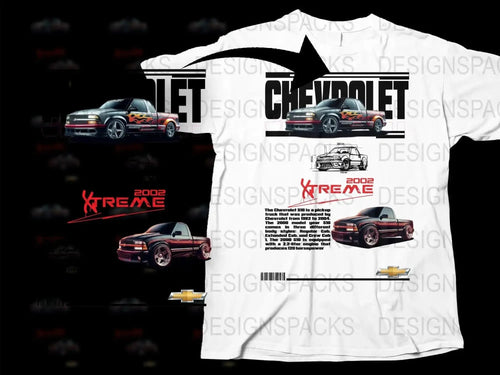 Chevrolet S10 Xtreme 2002 Car Blueprint Png Digital Download