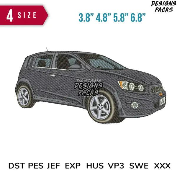 Chevrolet sonic Embroidery Design  3.8" 4.8" 5.8" 6.8"