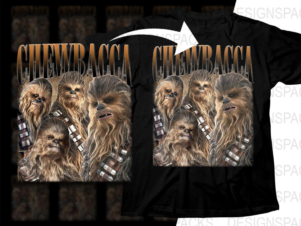 Chewbacca Star Wars Characters Bootleg Art Png Digital Download