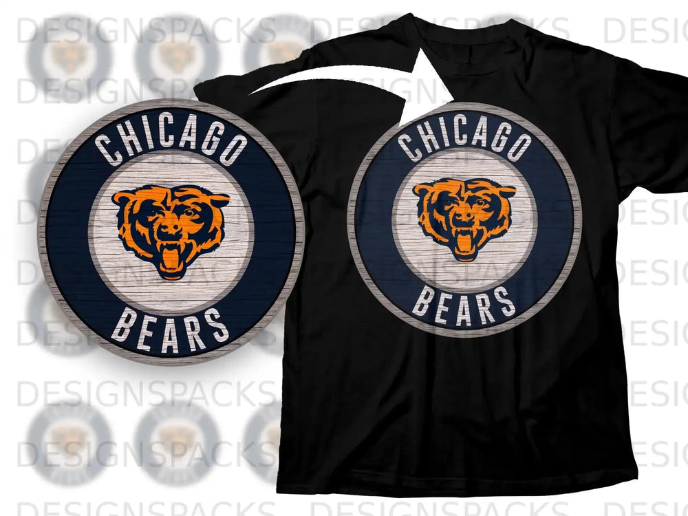 Chicago Bears Retro Style Graphic T-Shirt Product