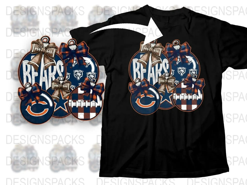 Chicago Bears Themed T-Shirt, Sports Fan Apparel, NFL Team Graphic Tee, Unisex Football Shirt