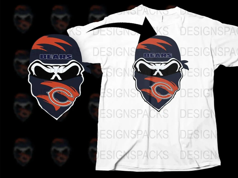 Chicago Bears Inspired T-Shirt, Sports Team Fan Apparel, Casual Graphic Tee, Football Season Wear