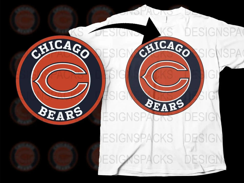 Chicago Bears Logo T-Shirt, Classic Team Colors, NFL Fan Gear, Unisex Sports Apparel