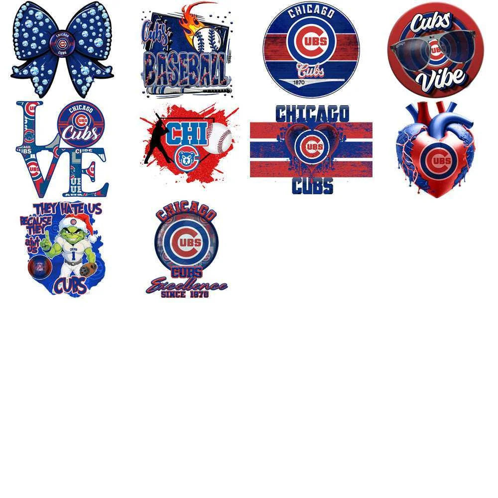 68 Chicago Cubs Baseball Designs Bundle PNG