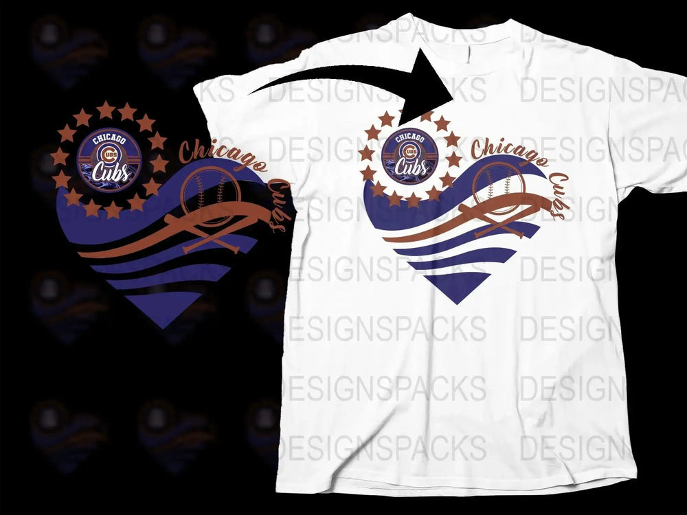 Chicago Cubs Baseball Team Logo Graphic Png Digital Download