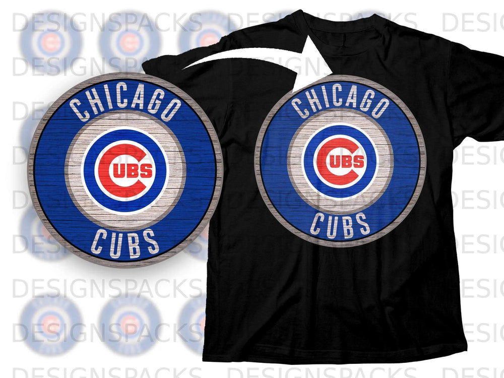 Chicago Cubs Logo Round Symbol Graphic T-Shirt Product