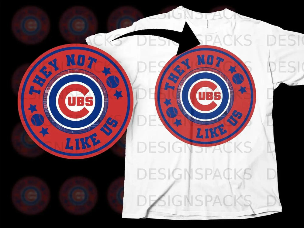 They Not Like Us Cubs Custom Graphic Shirt Design
