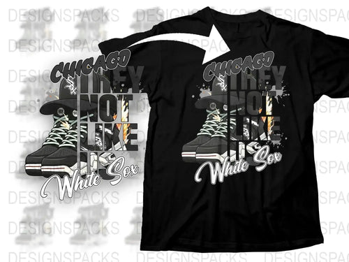 Chicago White Sox Inspired T-Shirt, Urban Style Baseball Fan Apparel, Black and White Graphic Tee
