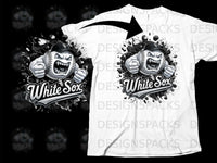 Load image into Gallery viewer, White Sox Angry Baseball Character T-Shirt Design
