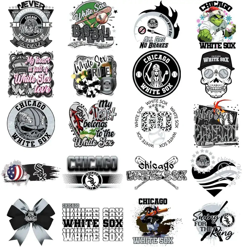 66 Chicago White Sox Baseball Designs Bundle PNG