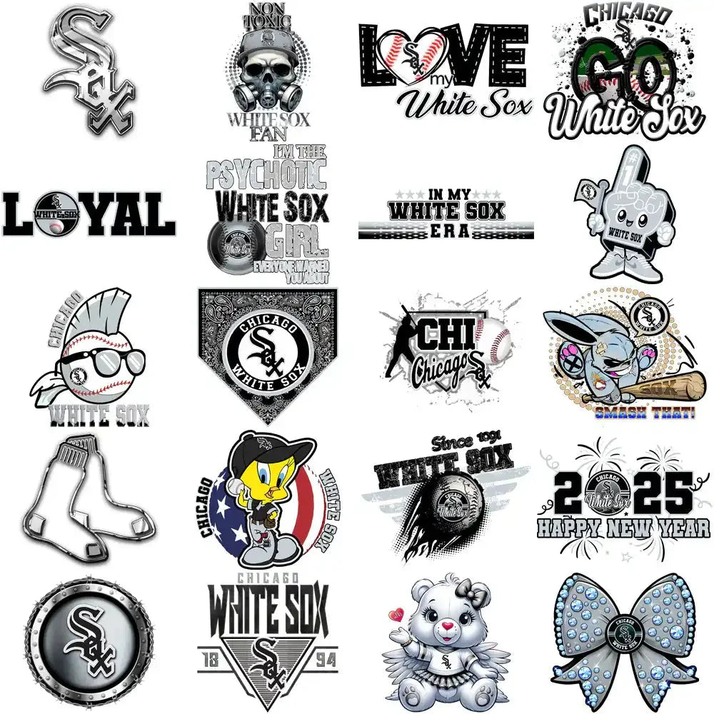 66 Chicago White Sox Baseball Designs Bundle PNG