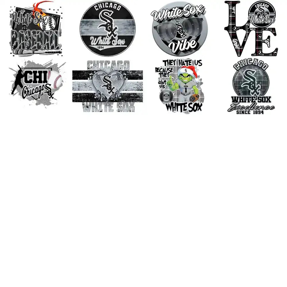 66 Chicago White Sox Baseball Designs Bundle PNG