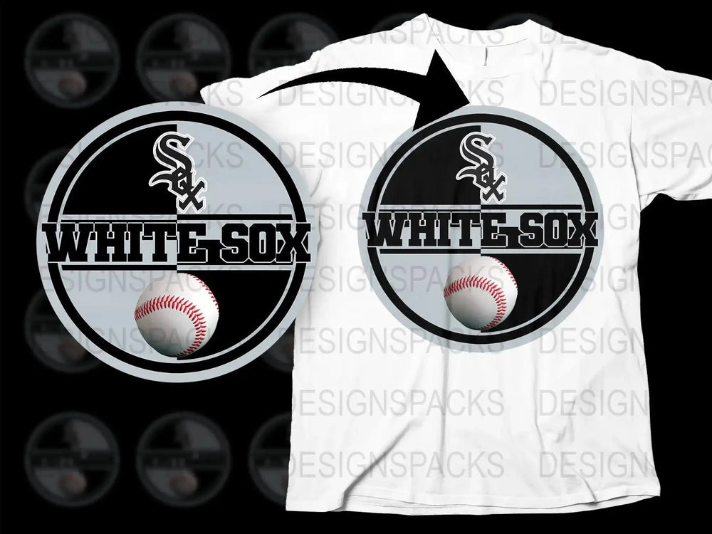 Chicago White Sox Baseball Logo Graphic Png Digital Download