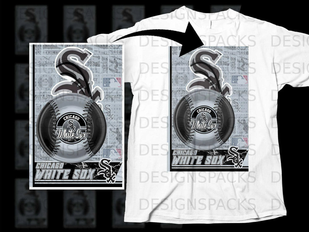 Chicago White Sox Graphic Print Baseball Fan T-shirt