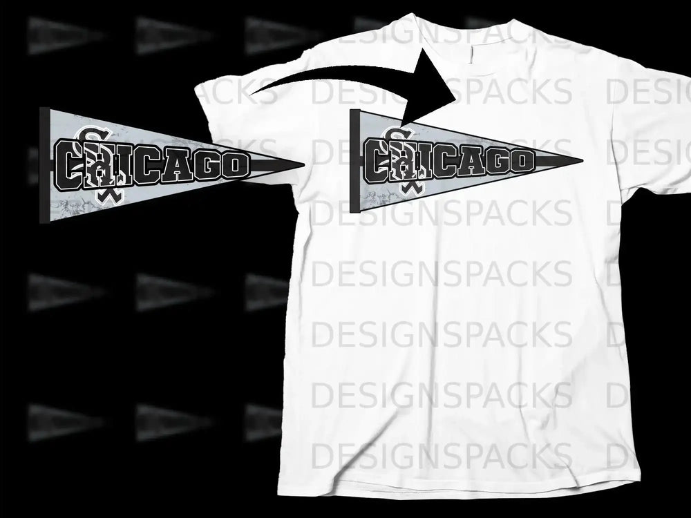 Chicago Graphic Pennant Design Shirt Apparel