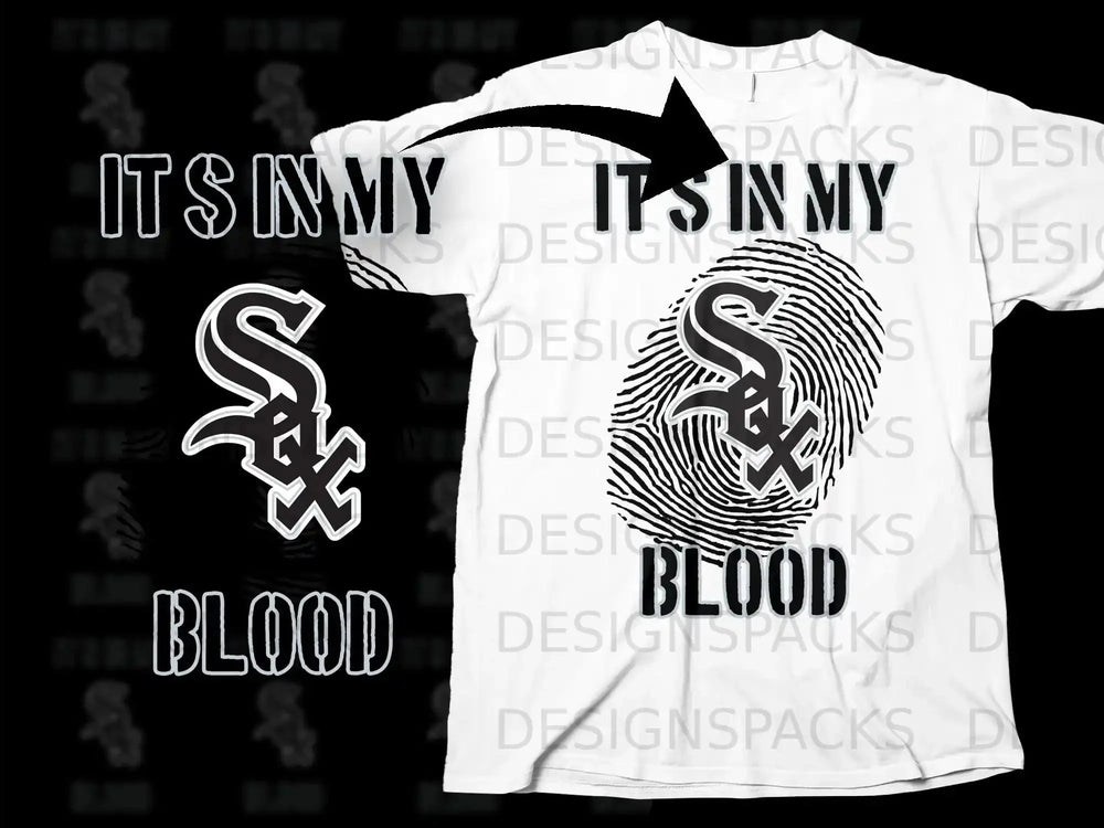 It's In My Blood White Sox T-Shirt