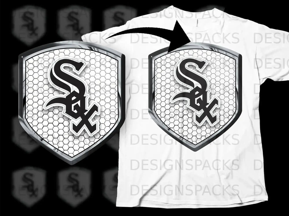 White Sox Honeycomb Badge Design T-Shirt
