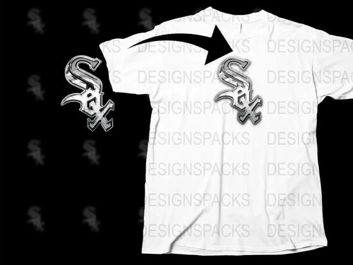 Chicago White Sox Reflective Chrome Logo Png Digital Download