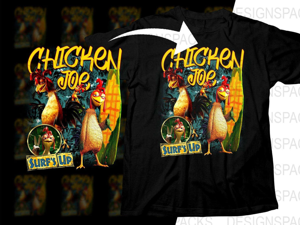 Chicken Joe Surfs Up Vibrant Bootleg Png Digital Download