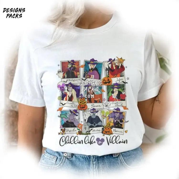 Chillin Like A Villain Halloween Party Villains Polaroid Png Design