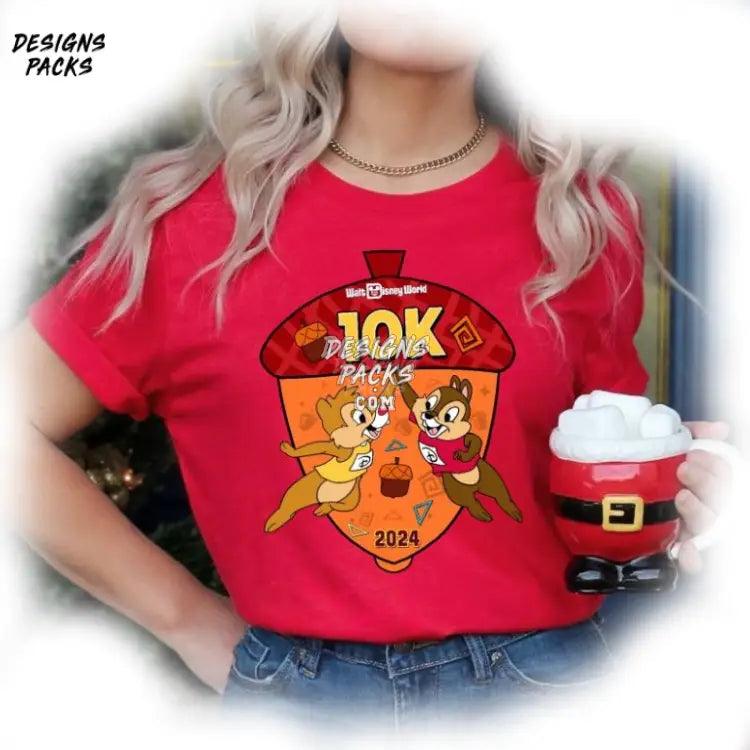 Chip And Dale 10K Running Marathon 2024 Vintage Png Design